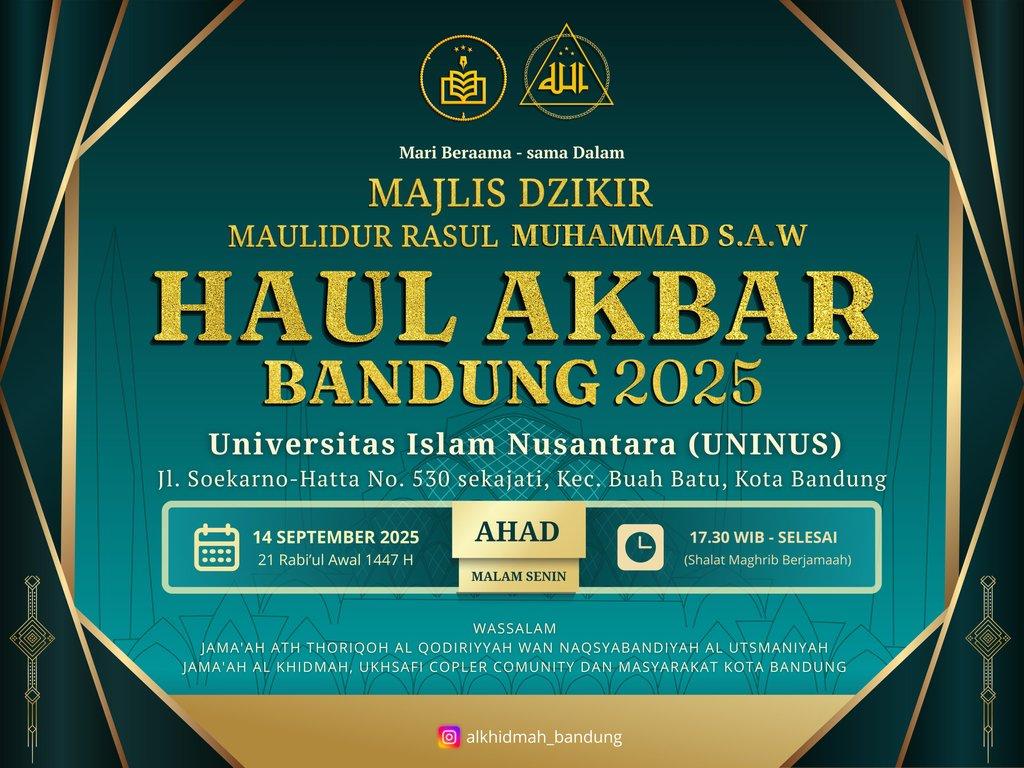 Bandung - Majlis Dzikir Maulidurrasul SAW - Haul Akbar Bandung 2025